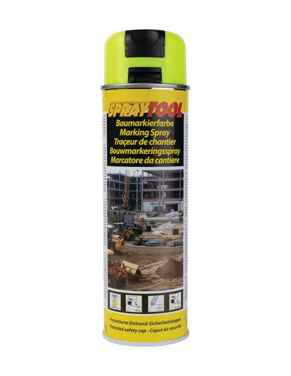 Traceur spray 500ml jaune fluo