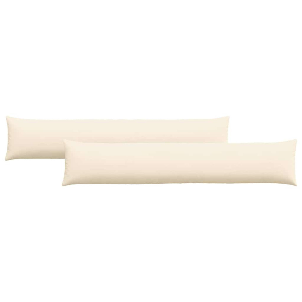 Coussins de canapé 2 pcs crème 200 x 40 cm