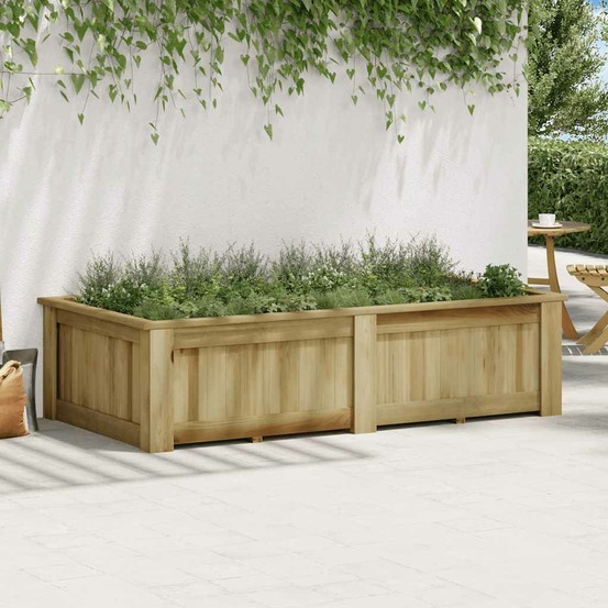 Jardinière surélevée 196x100x50 cm bois de pin imprégné
