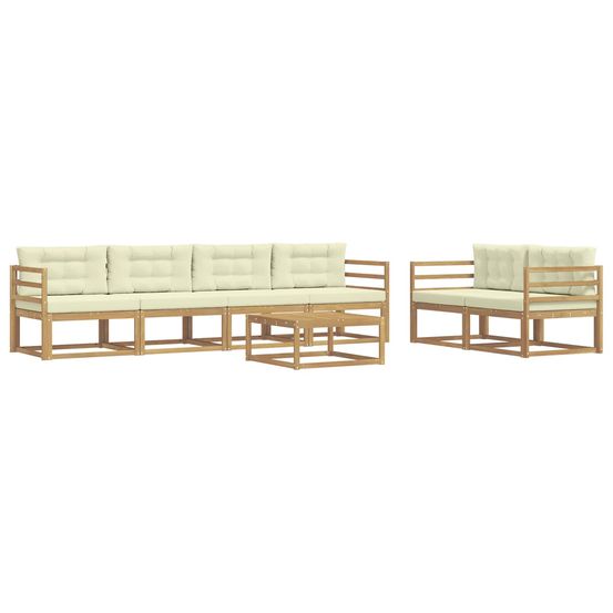 Ensemble de canapés d'extérieur 6 pc blanc et crème