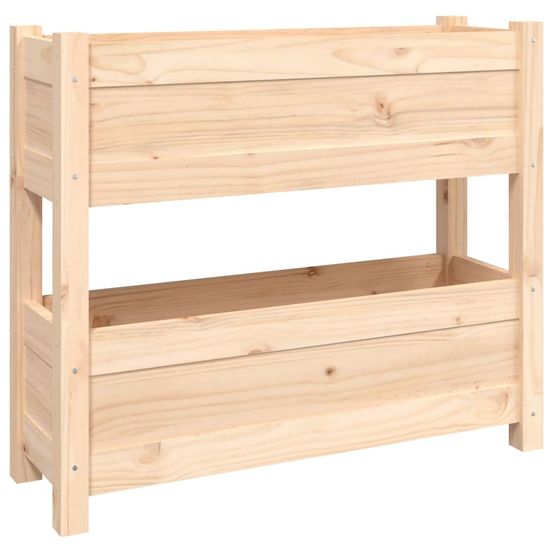 Jardinière 77x25x66 cm bois massif de pin
