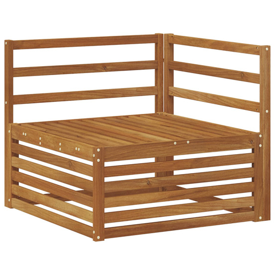 Canapé d'angle extérieur bois d'acacia massif naturel