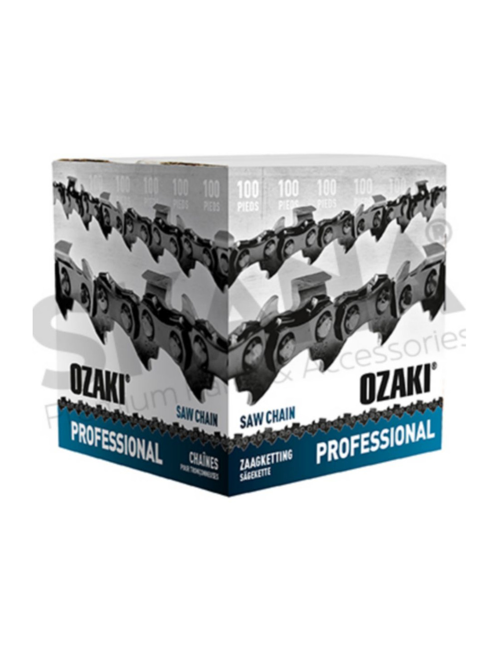 Rouleau de chaîne de tronçonneuse ozaki semi carrée: .325 .050 (1,3mm) 100 pieds.