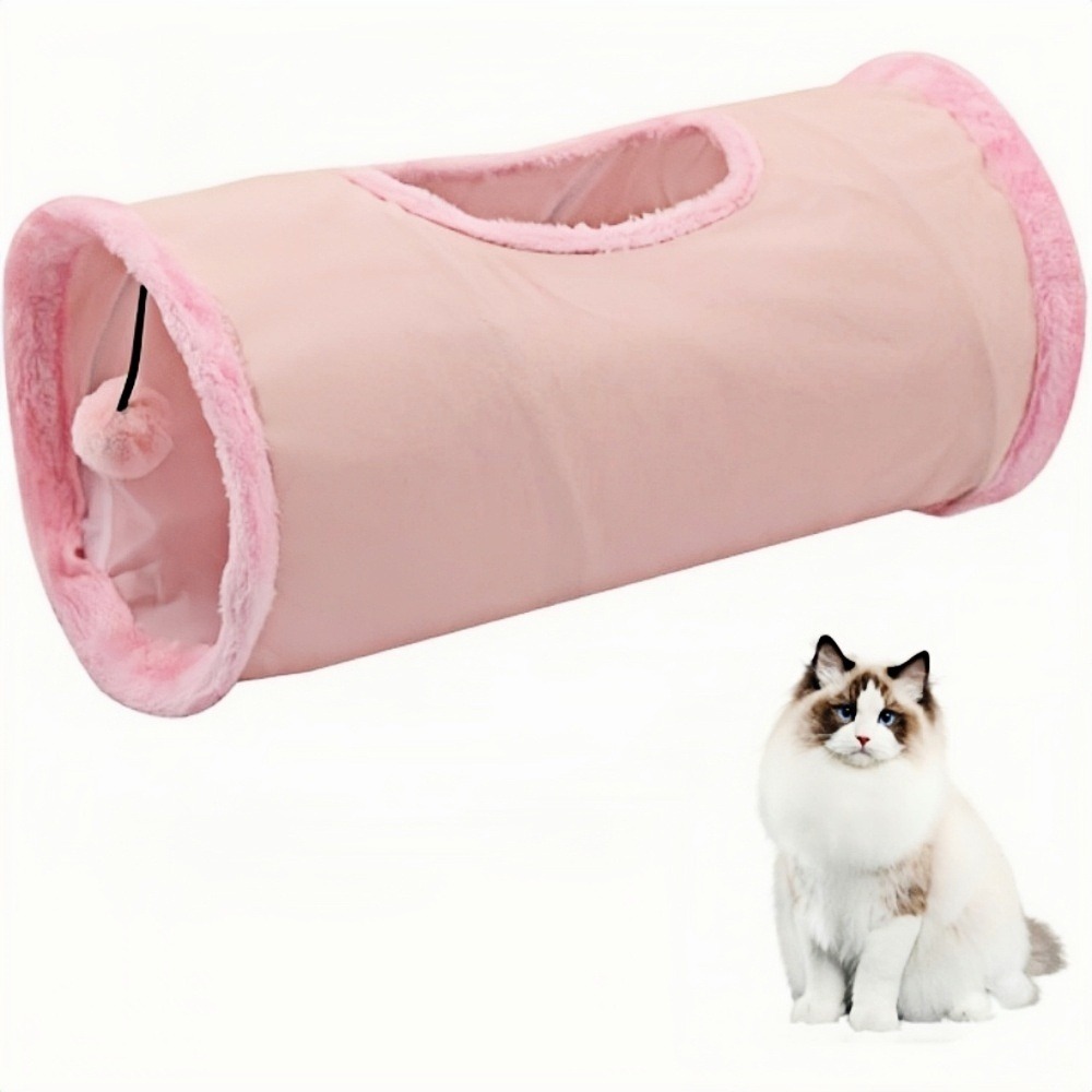 Tunnel chat pliable - avec grottes et jouets