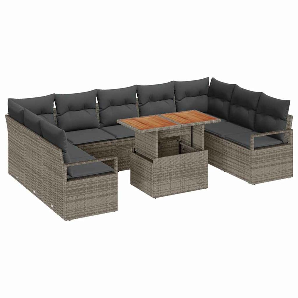Ensemble de canapé de jardin 10 pc 9-nombre de places