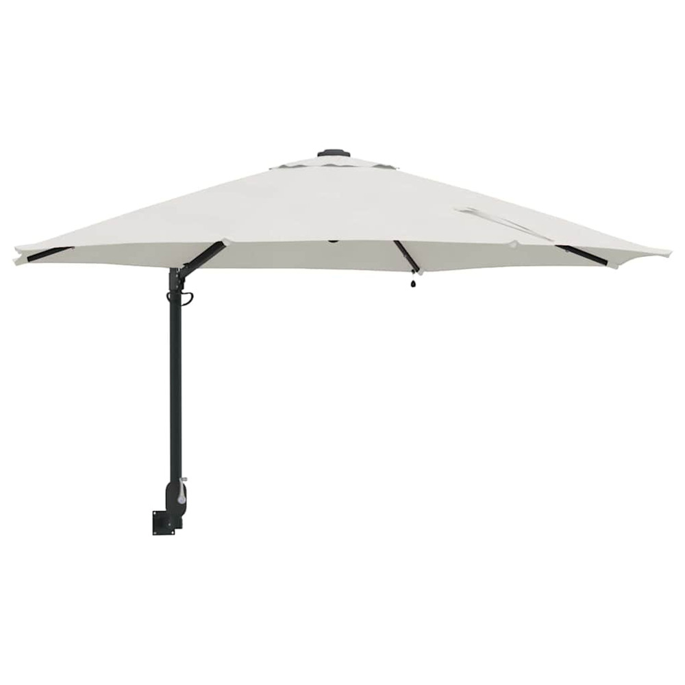 Parasol de jardin sable 248 x 248 x 148 cm polyester et acier