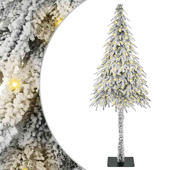 Sapin de noël avec 300 led blanc 180 cm pe et acier