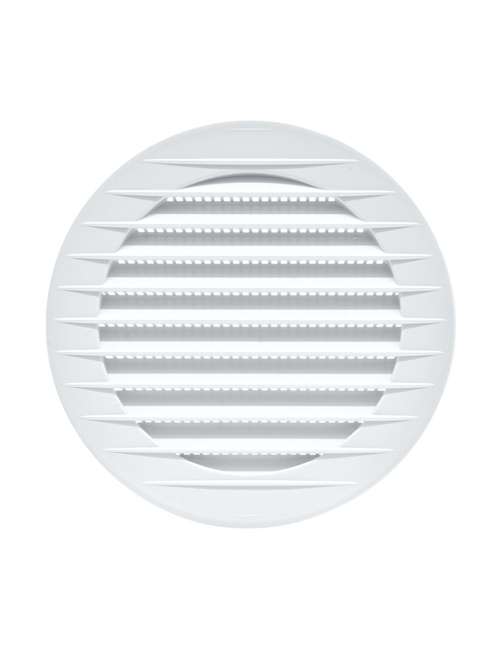 5 grille d'aération ronde encastrée avec moustiquaire ø100mm, abs, blanc