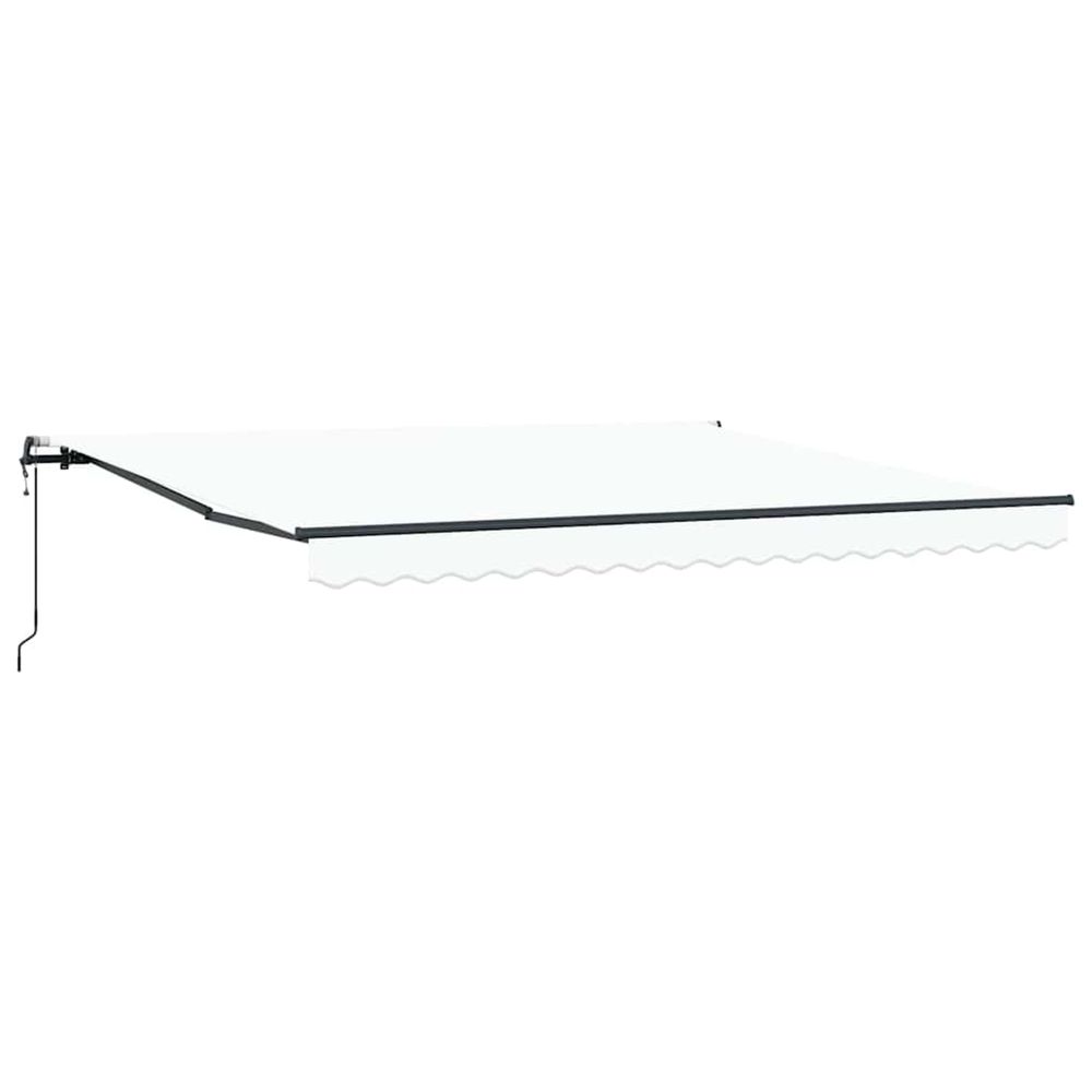 Auvent rétractable blanc 400 × 350 cm tissu et aluminium