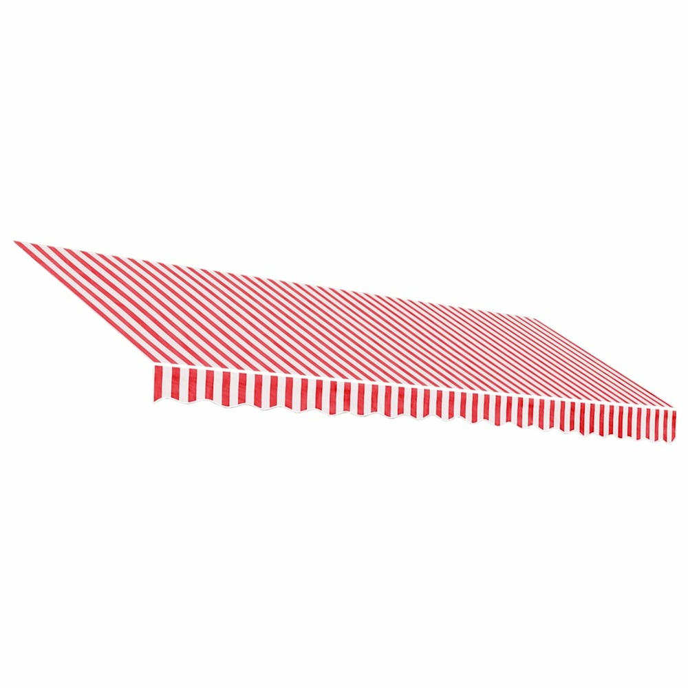 Tissu de remplacement pour auvent rayures rouges et blanches