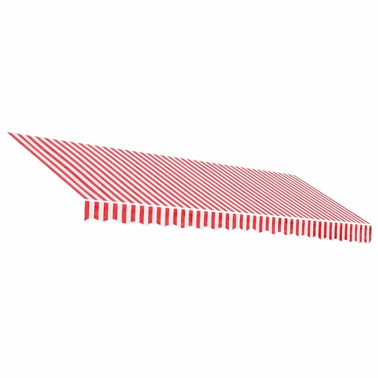 Tissu de remplacement pour auvent rayures rouges et blanches