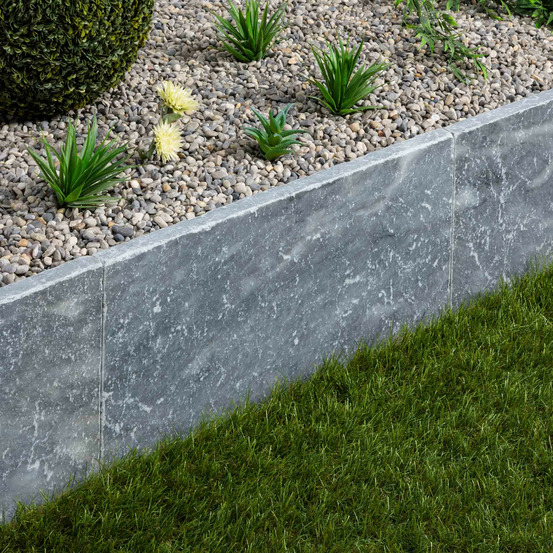 Bordure de jardin pierre d'adana gris / bleu 61x40,6x3 cm (à l'unité) - ro'ma nature