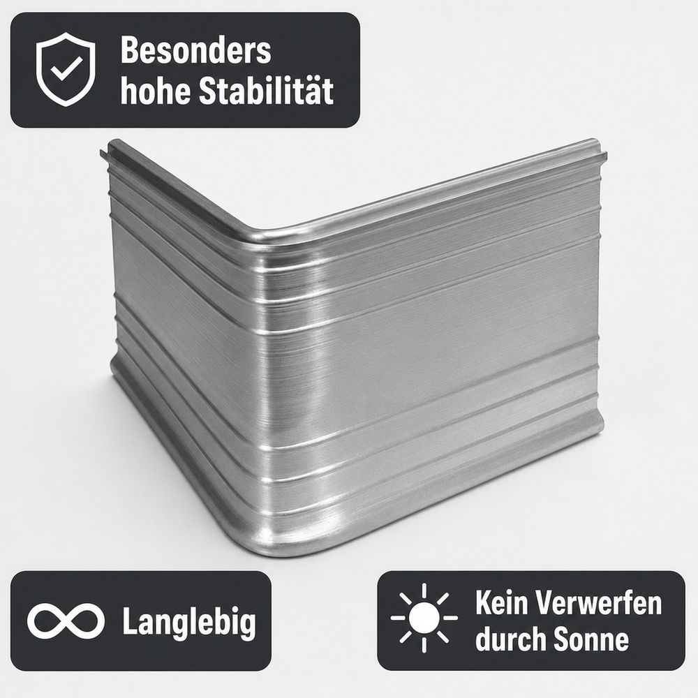 Angle d'angle 90 degr?s en aluminium ultra solide 24 cm | bordure jardin | bordure jardin metal
