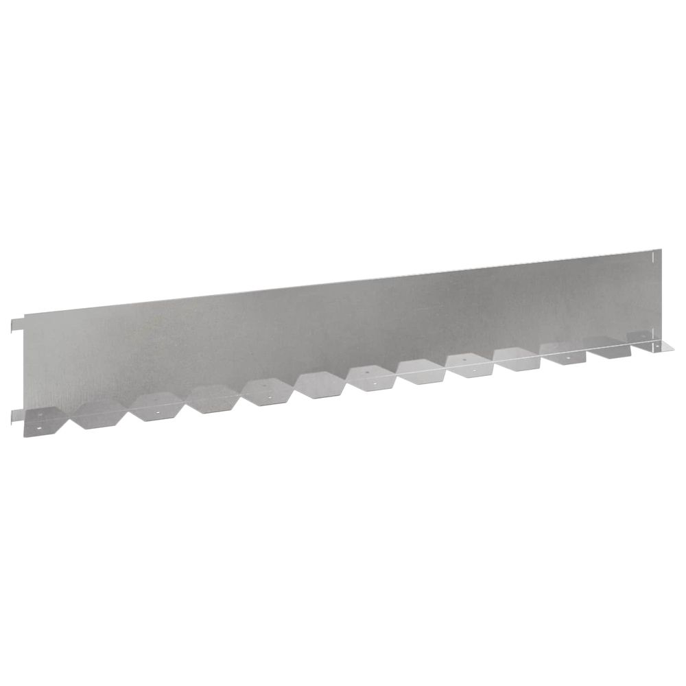 Bordure de pelouse 10 pc 102 x 15 x 4 cm acier argenté