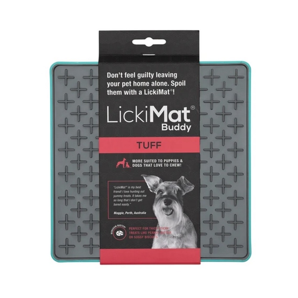 Tuff buddy - turquoise , tapis à lécher pour chien