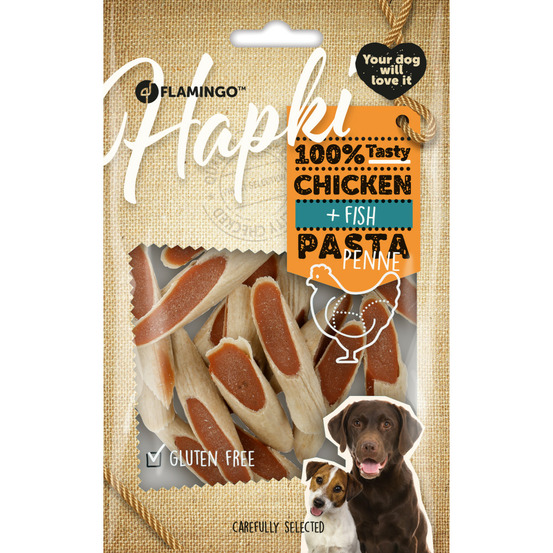 Friandise hapki penne avec poulet & poisson 85 g pour chien