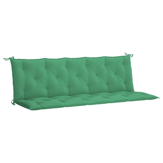 Coussin de banc de jardin vert 180x(50+50)x7 cm tissu oxford