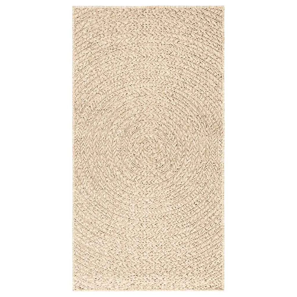 Tapis zizur beige 60x110 cm aspect de jute intérieur extérieur