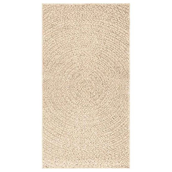 Tapis zizur beige 60x110 cm aspect de jute intérieur extérieur