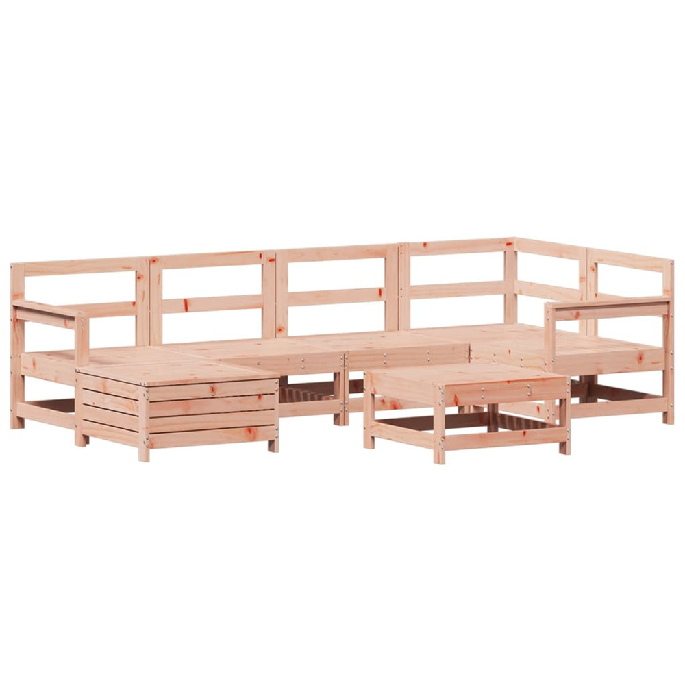 Salon de jardin 7 pcs bois massif sapin de douglas