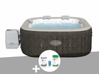 Kit spa gonflable  lay-z-spa cabo carré hydrojet 4/6 places + kit de traitement
