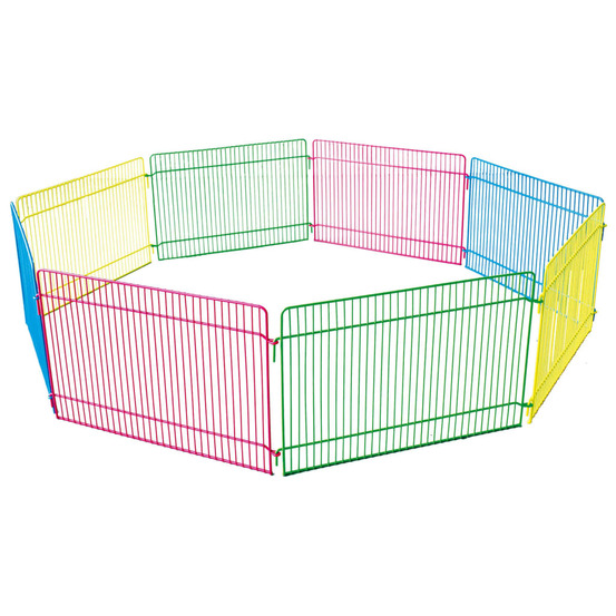 Aire de jeu pour petits animaux 8 pcs 84,5x23 cm multicolore