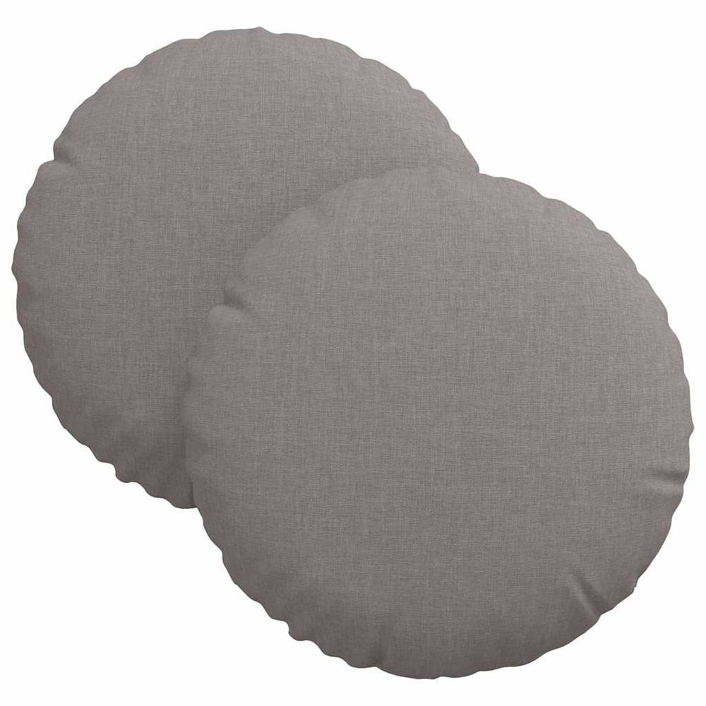 Coussins de siège 2 pc tissu taupe ø30 x 13 cm