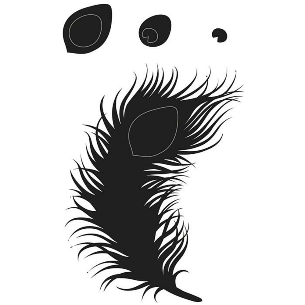 Matrice de découpe 12 x 9 cm - plume de paon