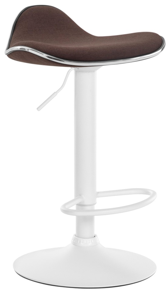 Tabouret de bar shanghai tissu blanc