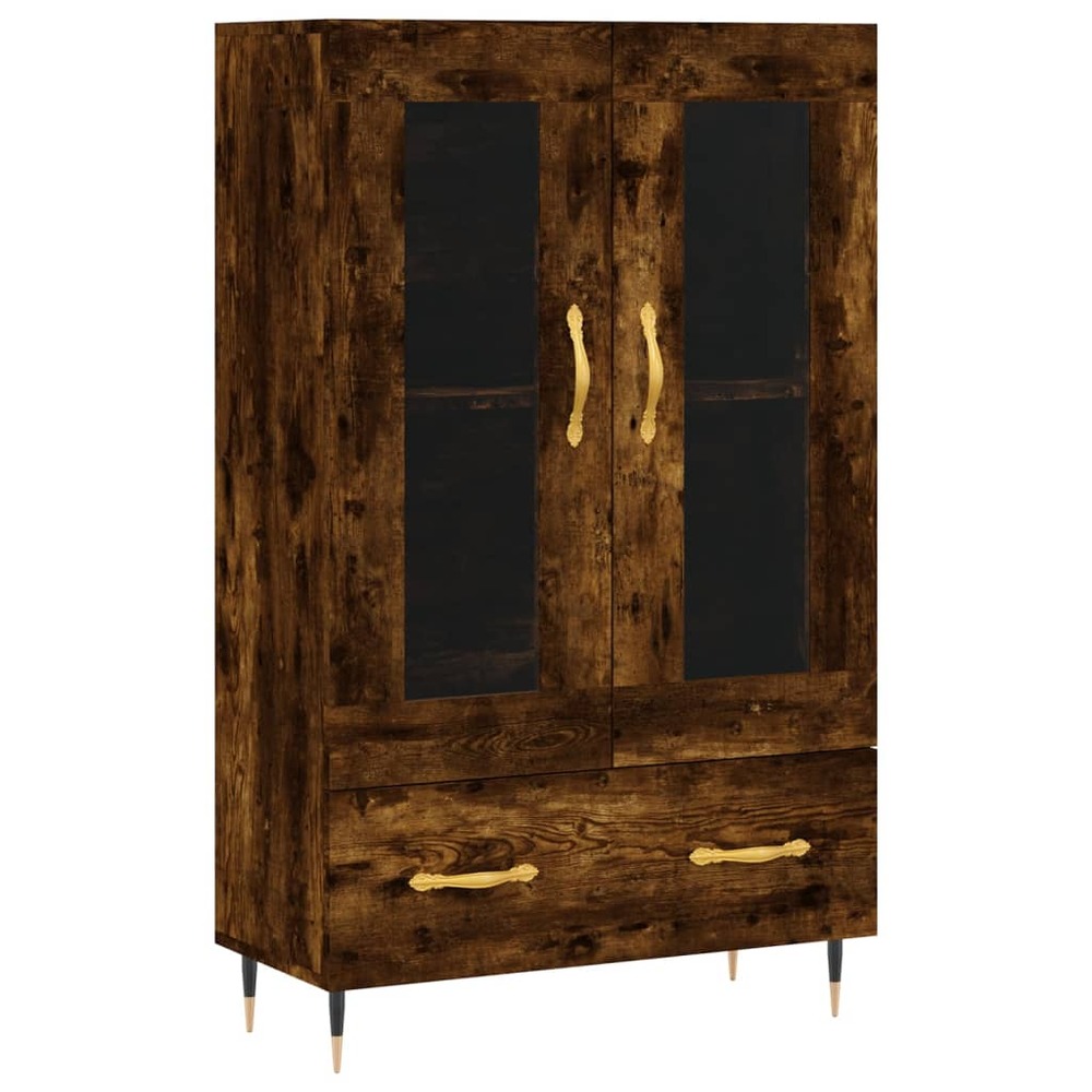 Buffet bahut commode armoire meuble de rangement organisateur cuisine salle de séjour salon haut 69,5 x 31 x 115 cm bois d'in