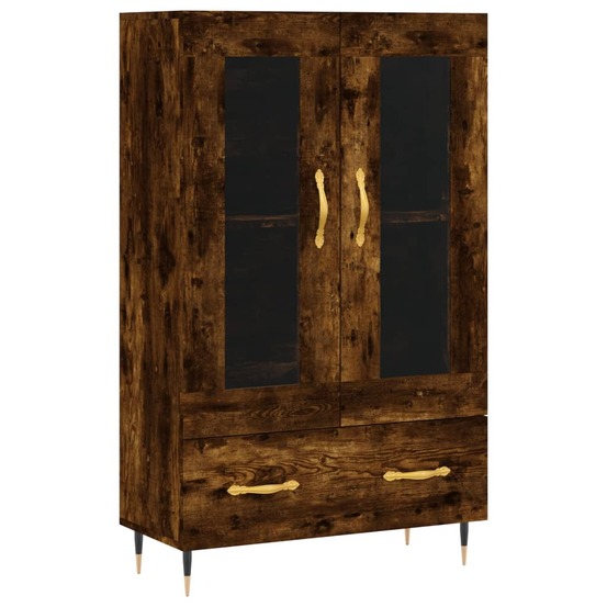 Buffet bahut commode armoire meuble de rangement organisateur cuisine salle de séjour salon haut 69,5 x 31 x 115 cm bois d'in