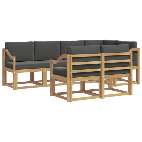 Ensemble de canapés d'extérieur 7 pc blanc et anthracite