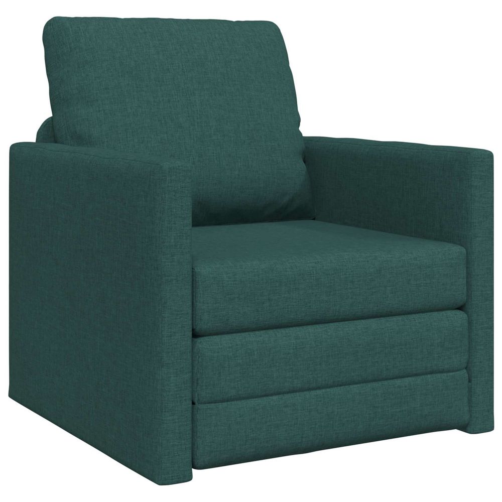 Canapé-lit vert foncé 74 x 77 x 81 cm tissu