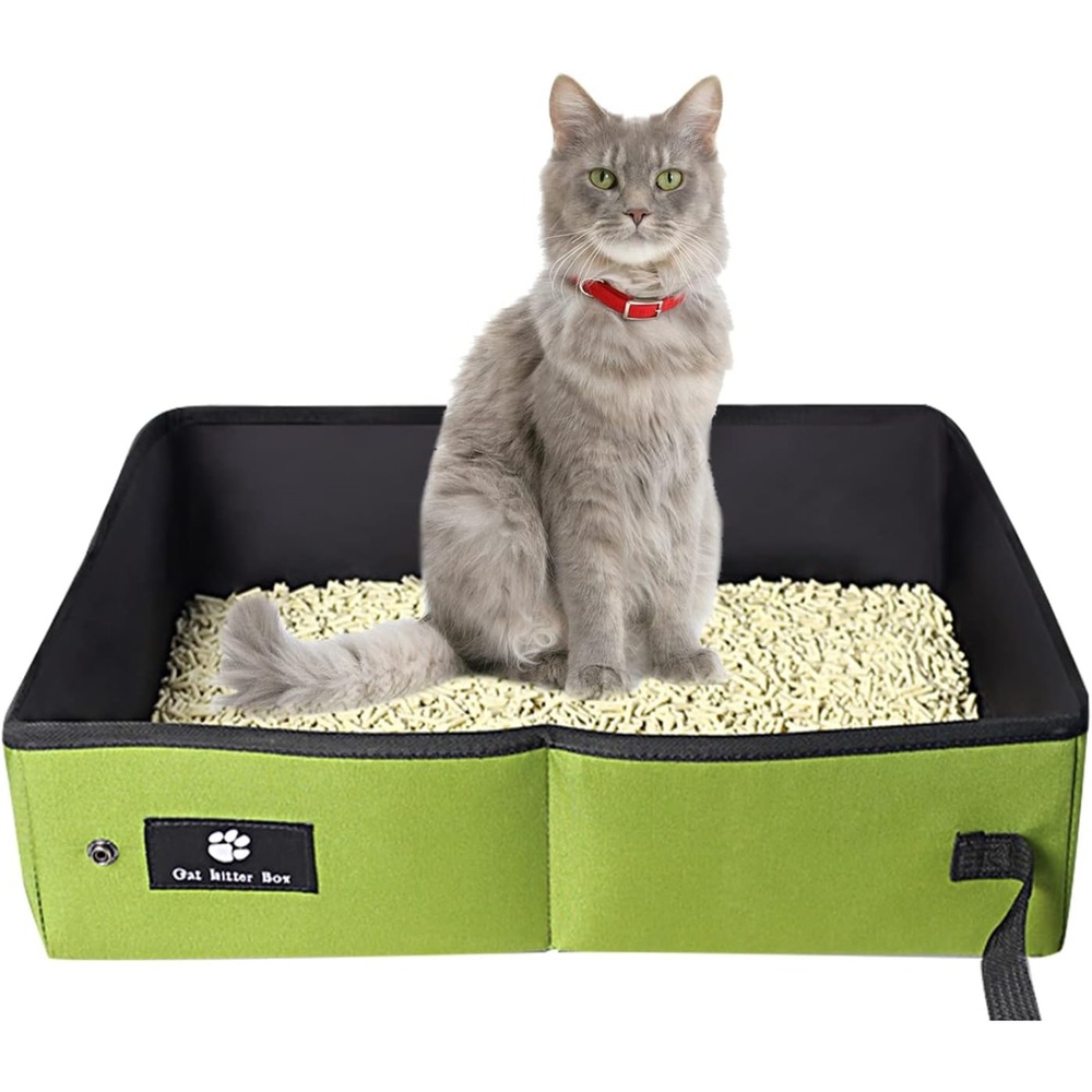 Bac à litière pliable pour chat - portable, imperméable m
