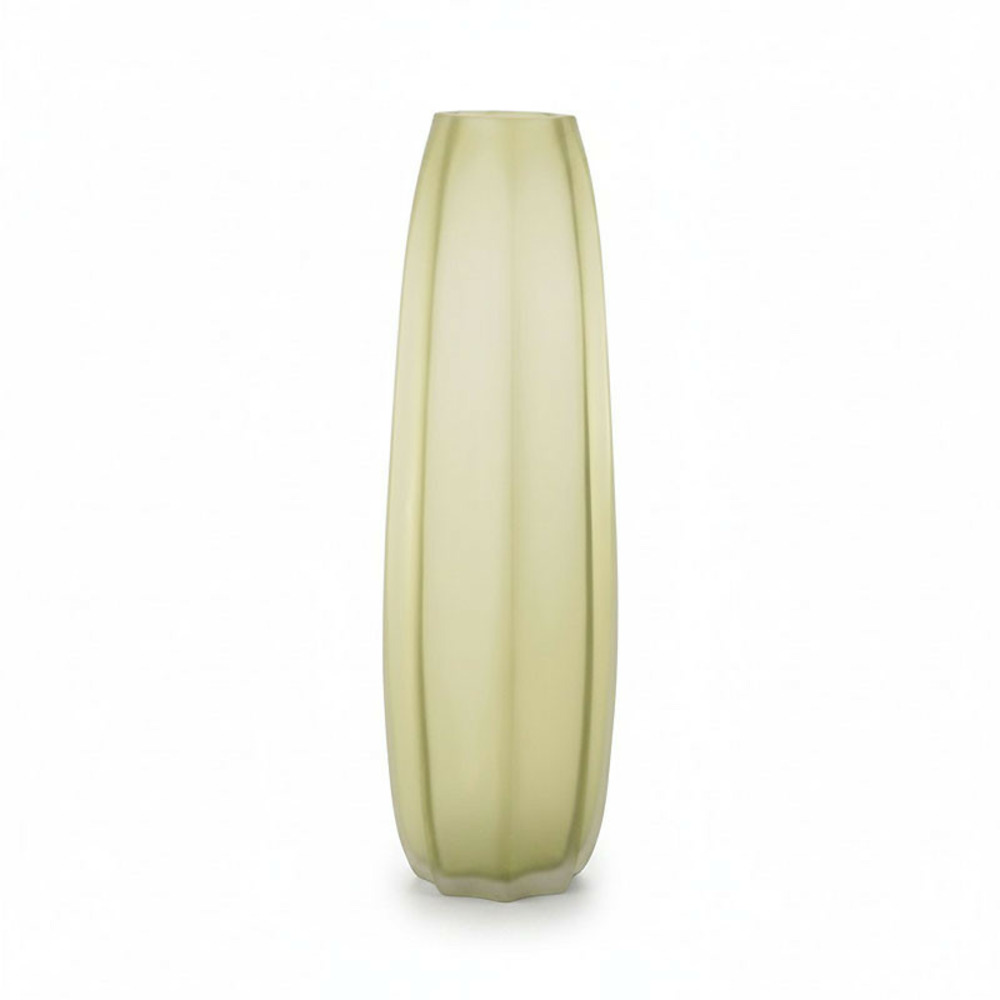 Vase tricia vert mat verre 13x13x62cm
