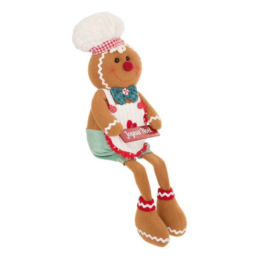 Bonhomme de noël en pain d'épices toquy assis h. 64 cm