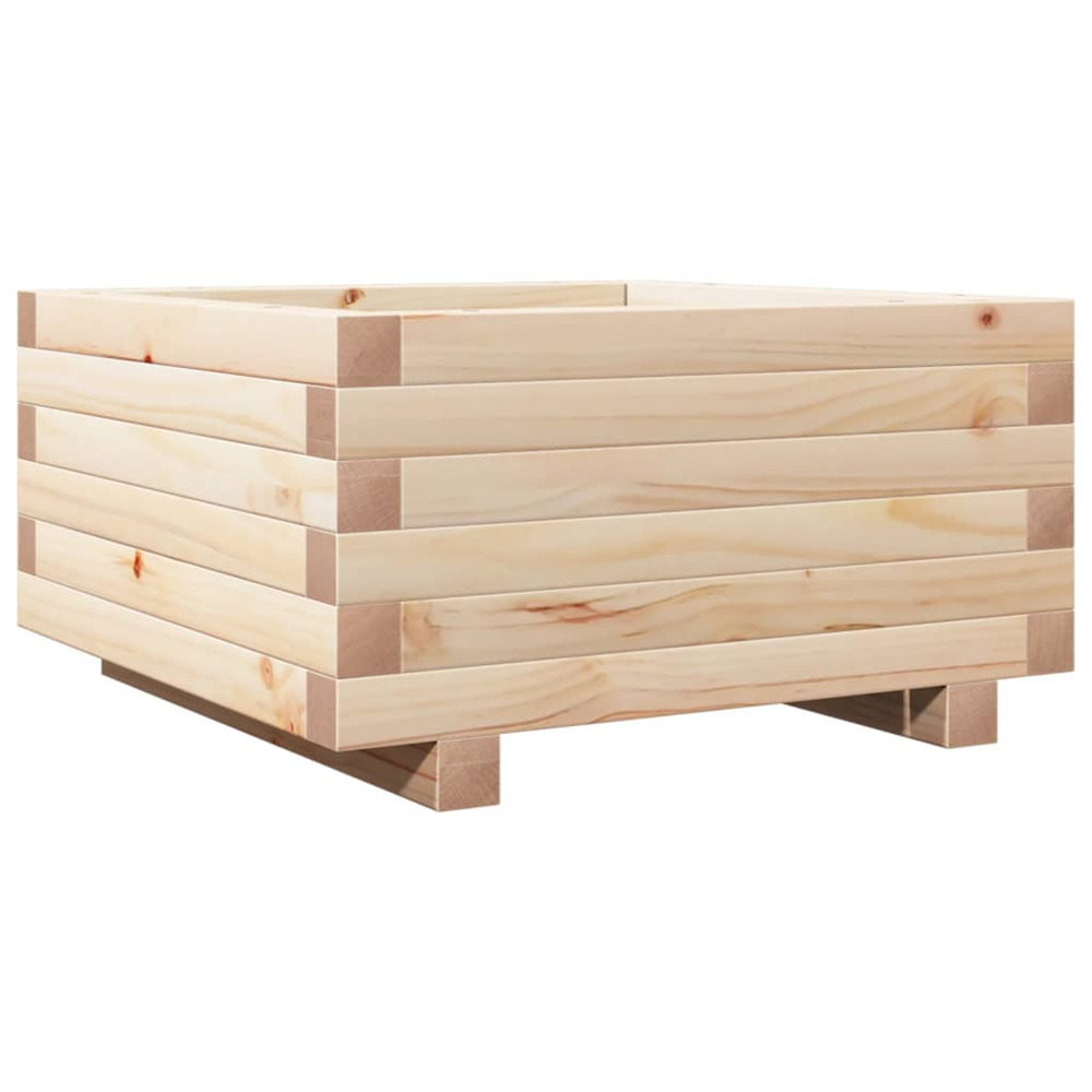 Jardinière d'extérieur 50x50x26,5 cm bois de pin massif