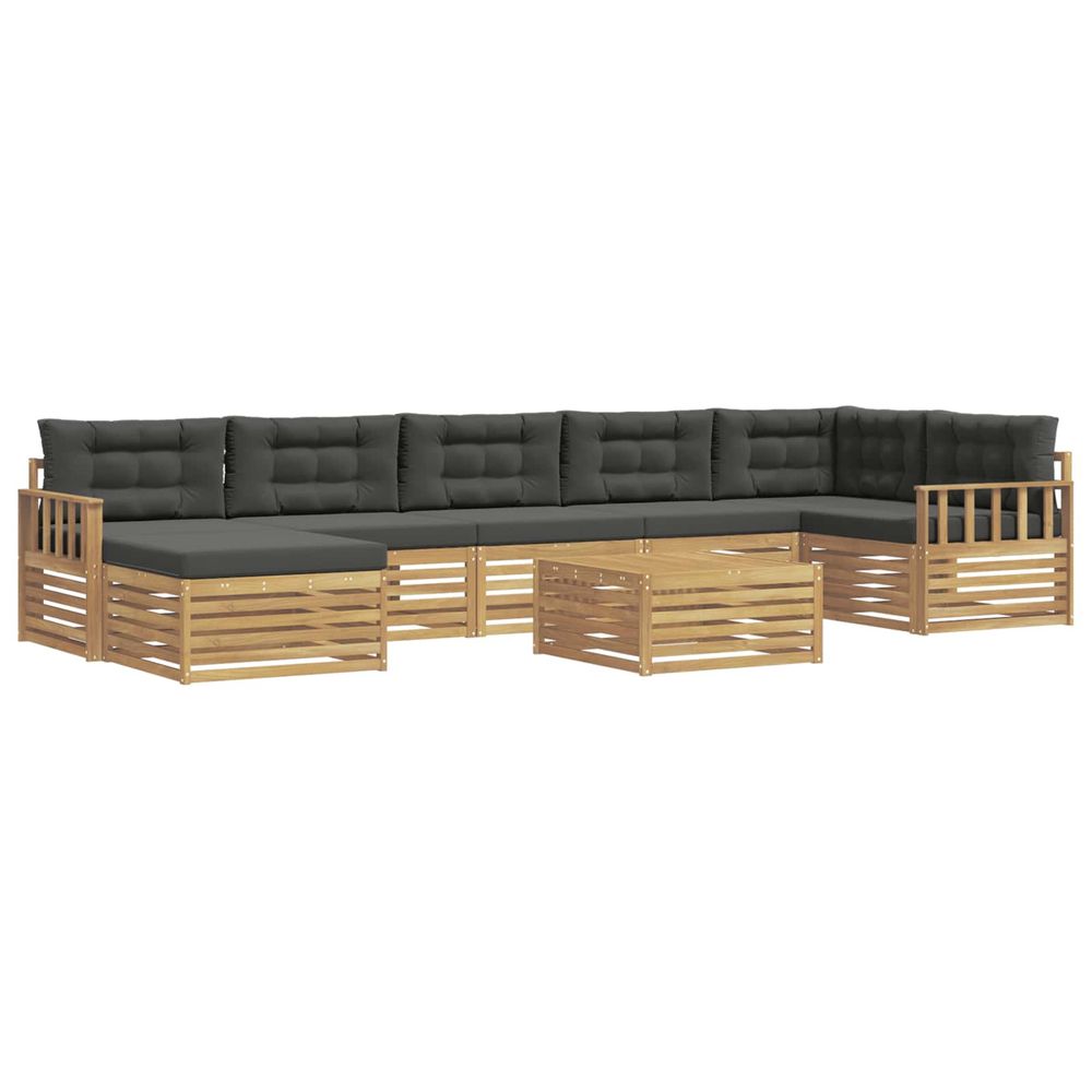 Ensemble de canapés d'extérieur 8 pc blanc et anthracite