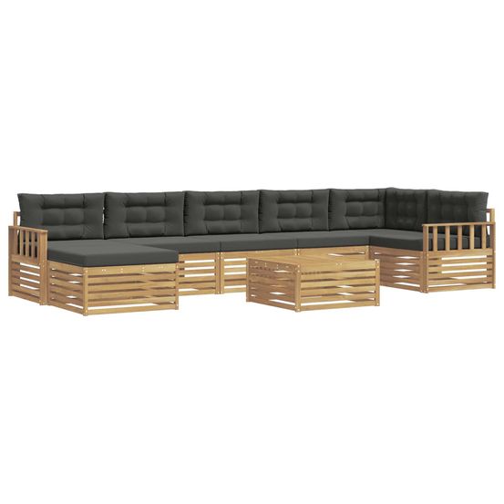 Ensemble de canapés d'extérieur 8 pc blanc et anthracite