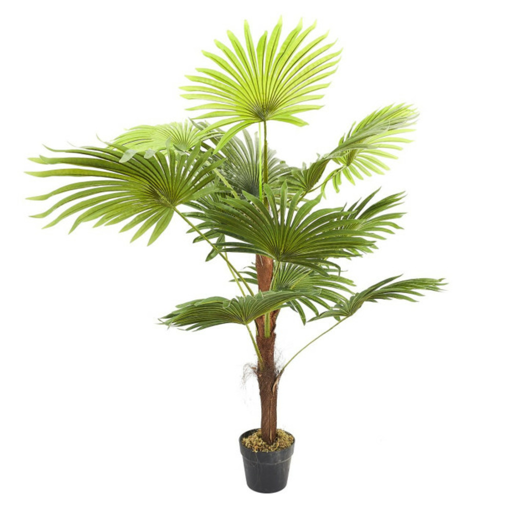 Plante artificielle en pot palmier 135cm vert & noir