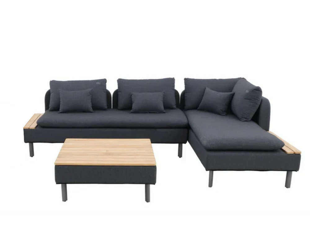 Salon de jardin détente modularo, 2 canapés + 1 table basse