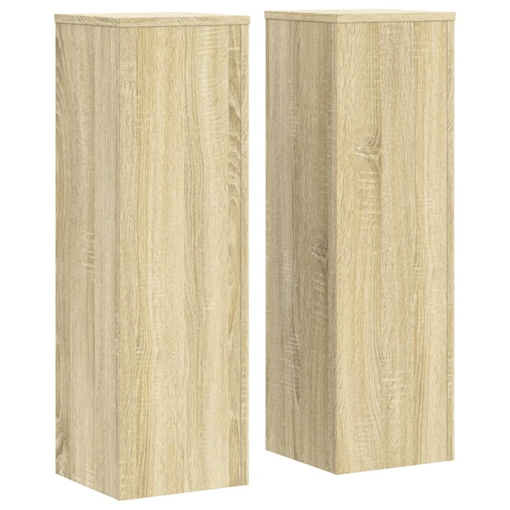 Support de plante 2 pièces chêne sonoma 25 x 25 x 80 cm