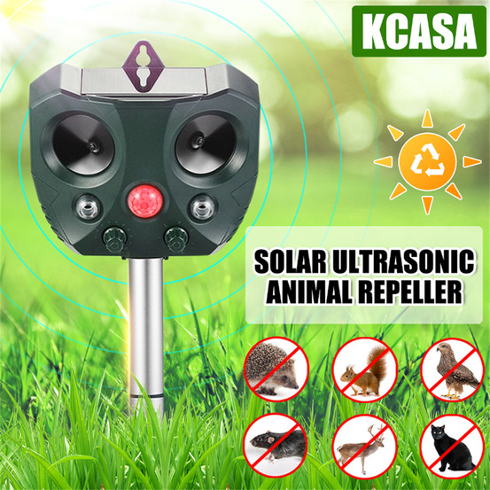 Répulsif d'animaux solaire à ultrasons et induction infrarouge
