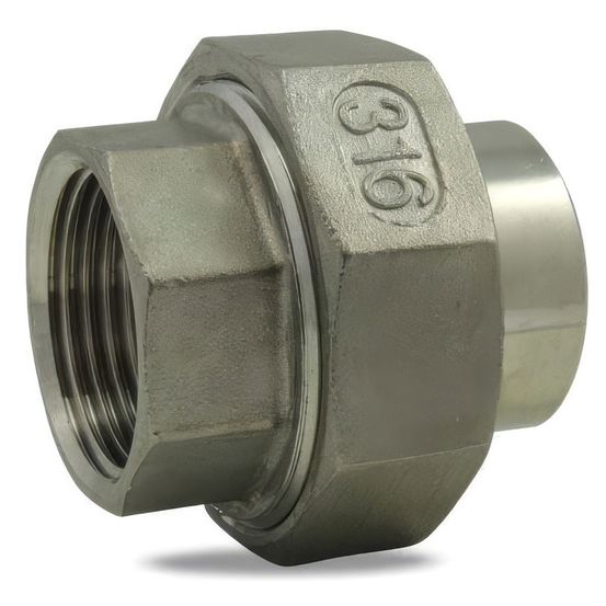 Union à portée conique femelle / à souder en inox 316 - 17.2mm
