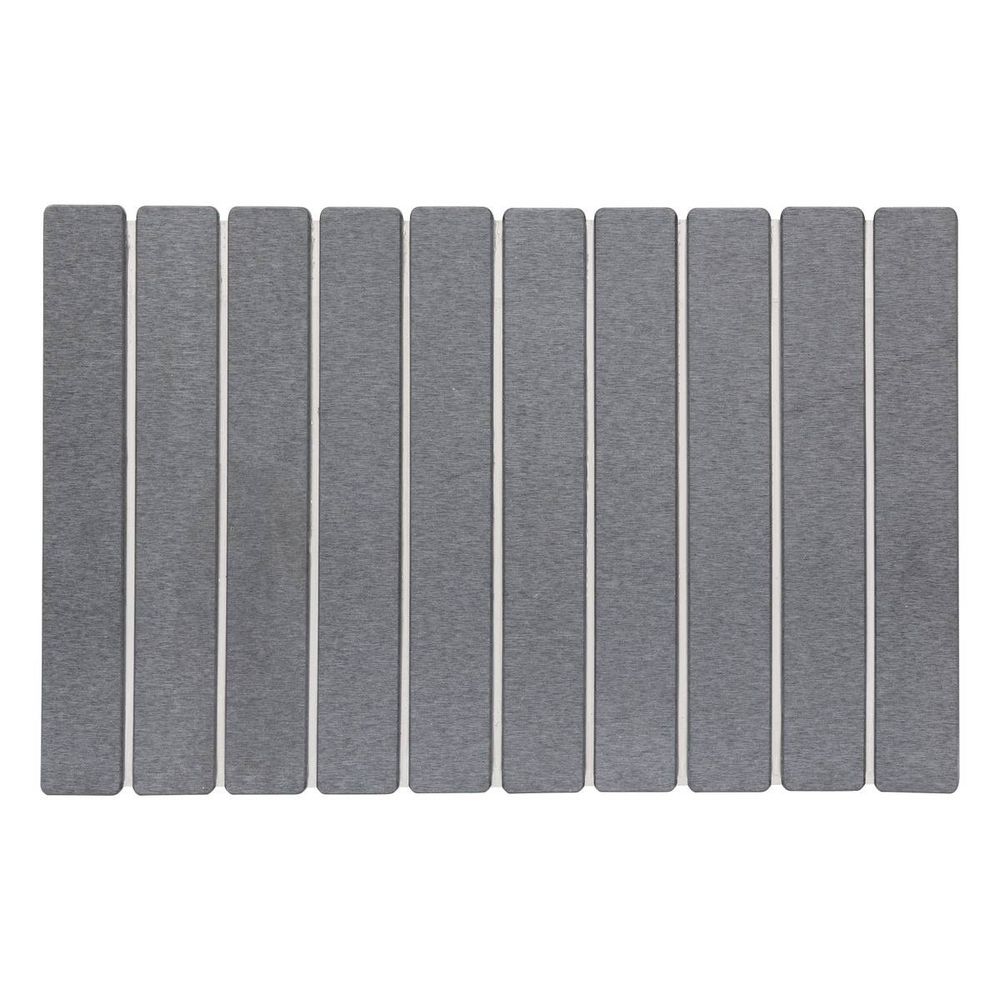 Tapis de bain caillebotis en diatomite gris 59x39cm