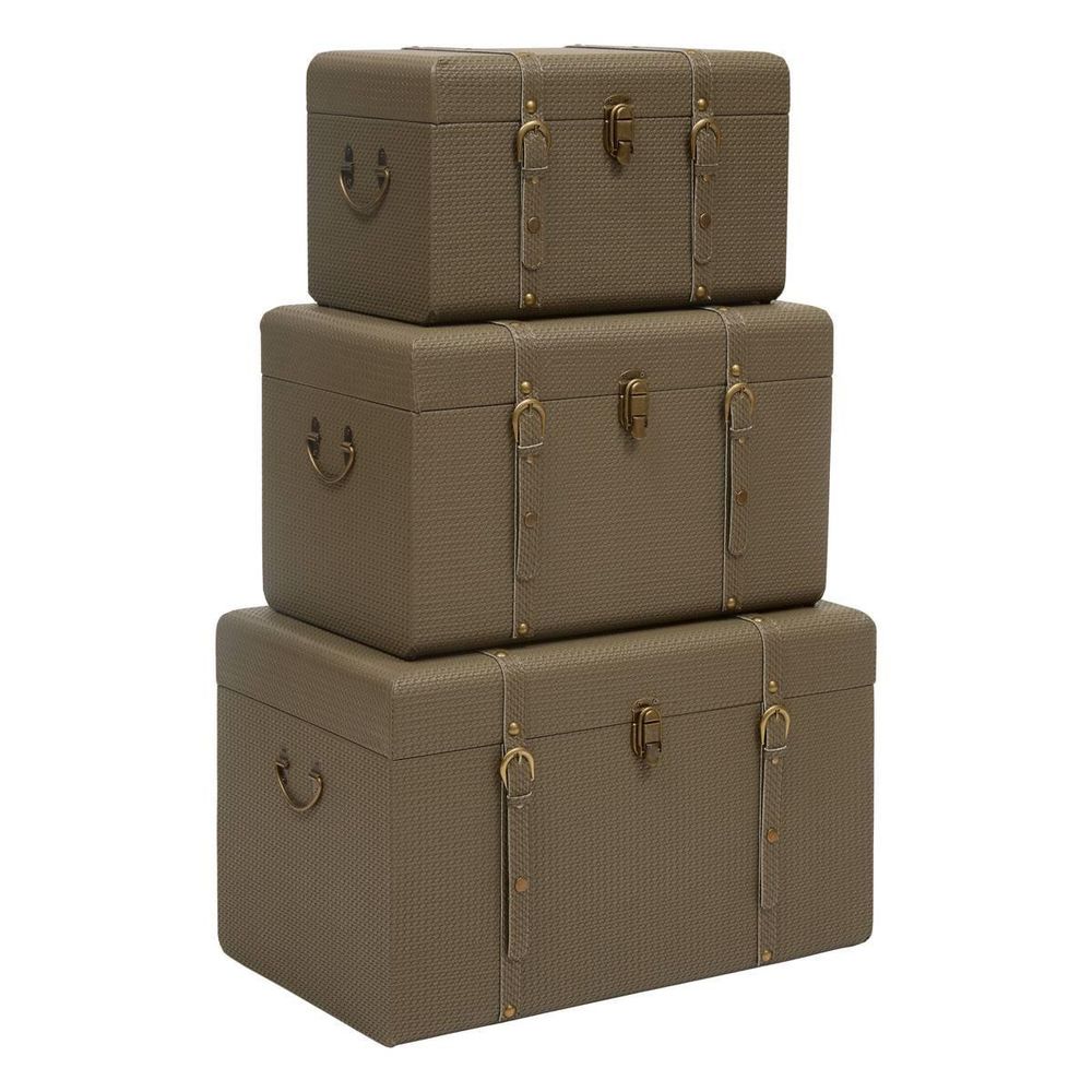 Lot de 3 malles de rangement 