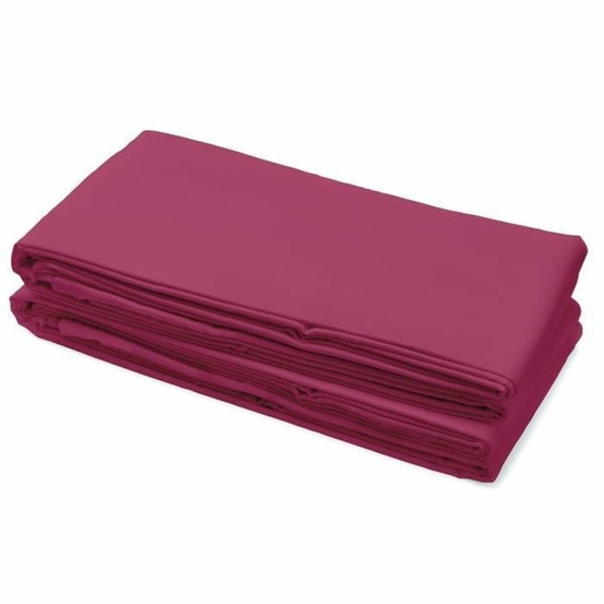 Drap plat 100% coton 240 x 300 cm - fuchsia
