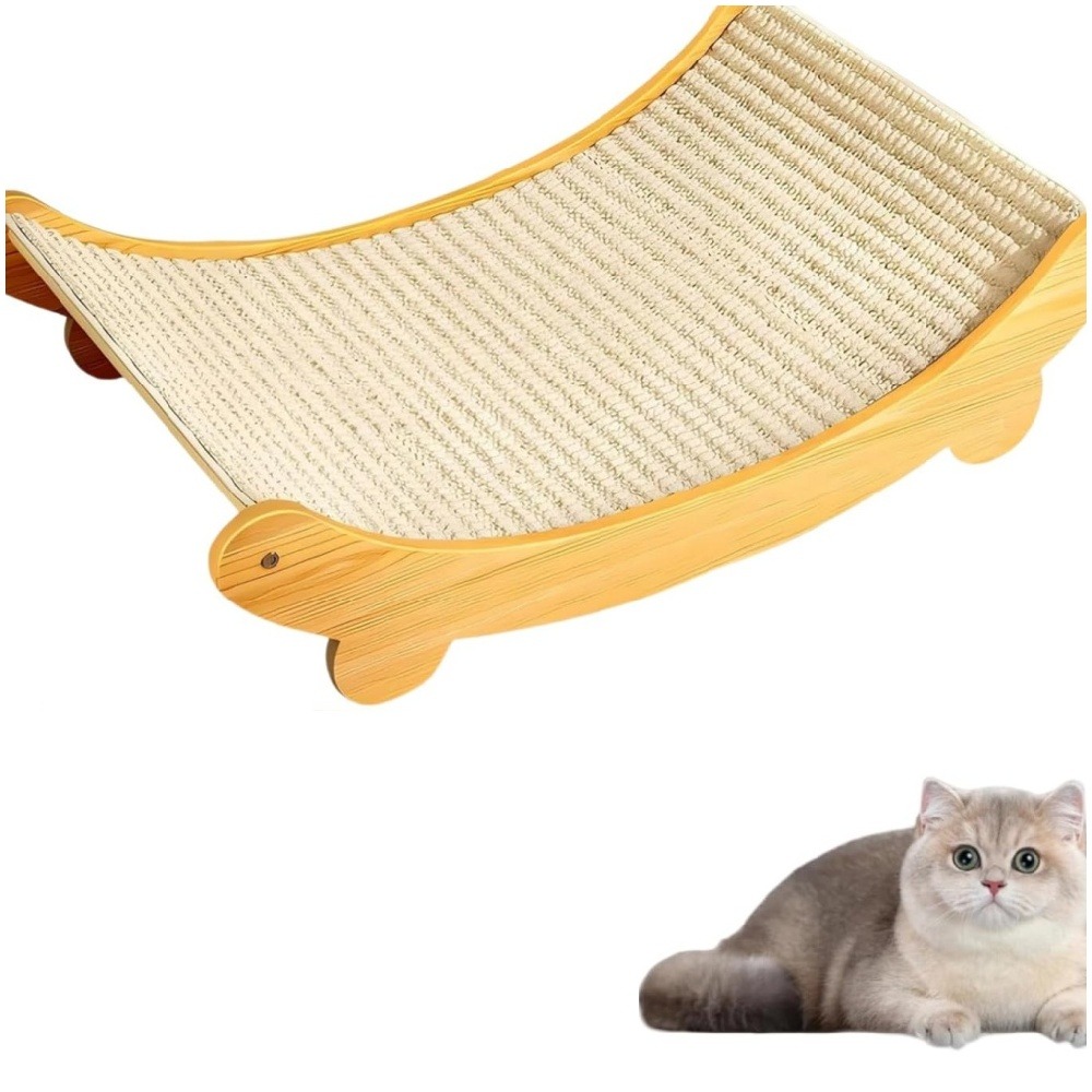 Griffoir utile pour chat 2 en 1 en sisal naturel 39x32cm