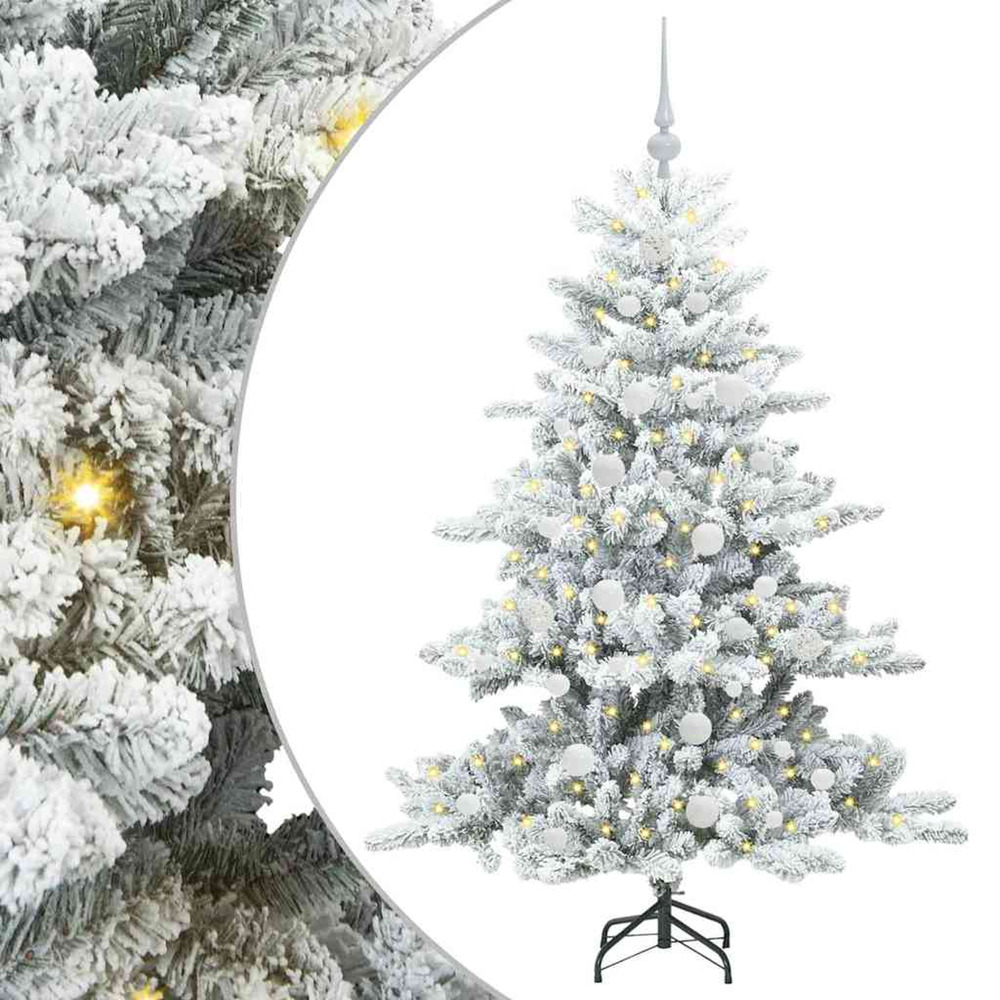 Sapin de noël artificiel à branches articulées blanc 150 cm pvc