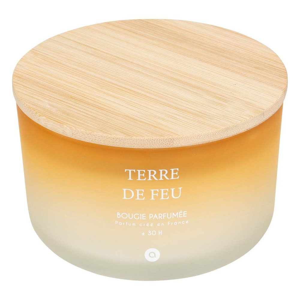 Bougie parfumée sana 420g pot verre terre de feu